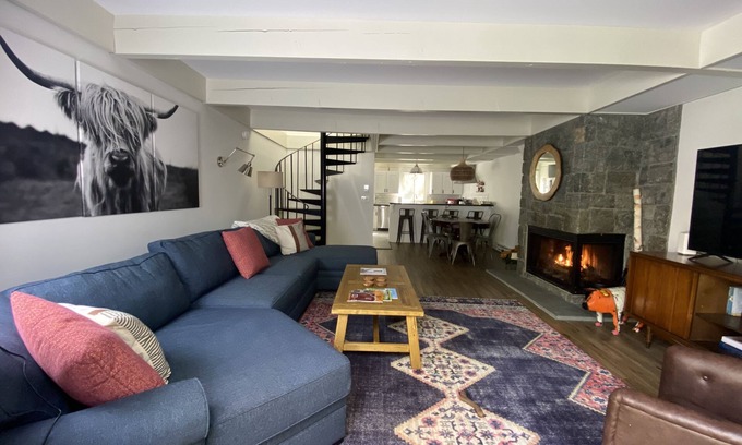 Stratton Mountain Condo | 6 Guest 3BR, 2 BA Stratton Condo with Fireplace and forest views.