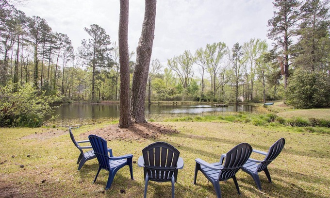 North Augusta House | 7-Acre Estate with Pond and Game Room