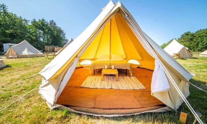 Llanfaethlu Cabin | 7 'Azha' Bell Tent Glamping Anglesey North Wales