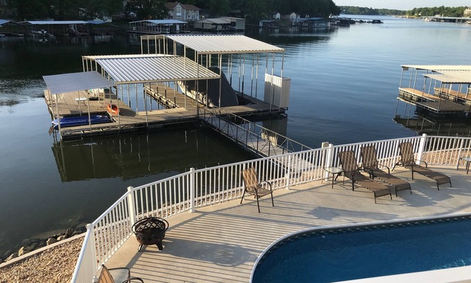 Osage Beach House | 7 bedroom home, private pool, private dock, plus new pickleball court