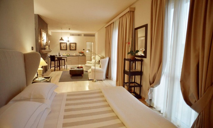 San Casciano dei Bagni Apartment | 750 square feet, 1 bedrooms, 1 bathroom, kitchen, living room, terrace with view