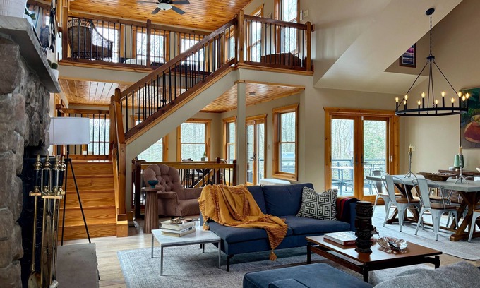 Pond Eddy Cabin | 9-acre Forest Escape w/Roof Deck & Fire Pit