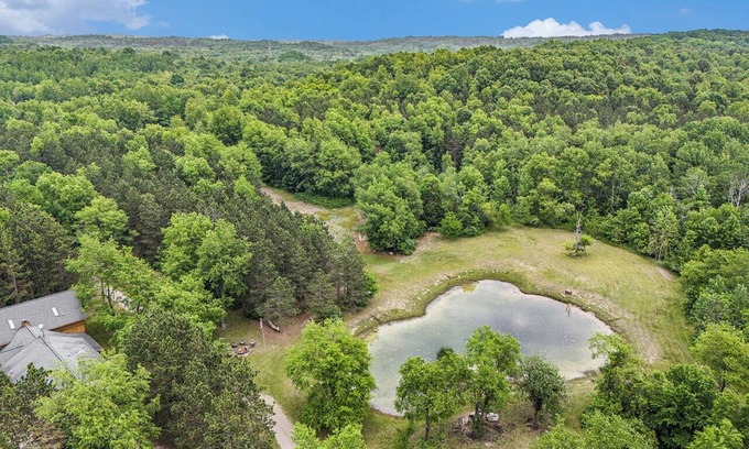 Oceana County Cabin | 90 Acre Lodge w/Pond | Foosball | Pool Table