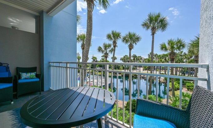 Gulf Place Condo | 97steps to our private beach access with a private beach ! WIFI Front Balcony