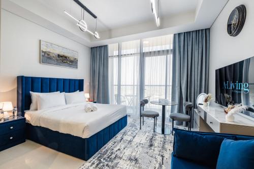 Sheikh Zayed Road Apartment | A Living - Luxury Studio Apartment in Aykon City Canal Views, Business bay