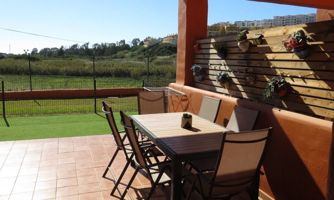 Castillo de Sabinillas Apartment | A spacious first floor with views of the vineyards and the sea.