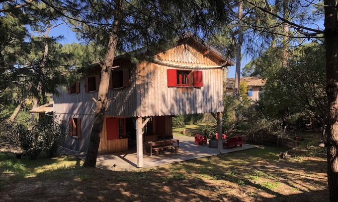 Cap-Ferret House | Air-conditioned wooden house with all comforts Sleeps 10 Plage des Américains Cap Ferree