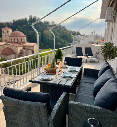 Athens Apartment | AK Athens Fine Stay - Penthouse with Big Terrace and View - 2 min from Metro