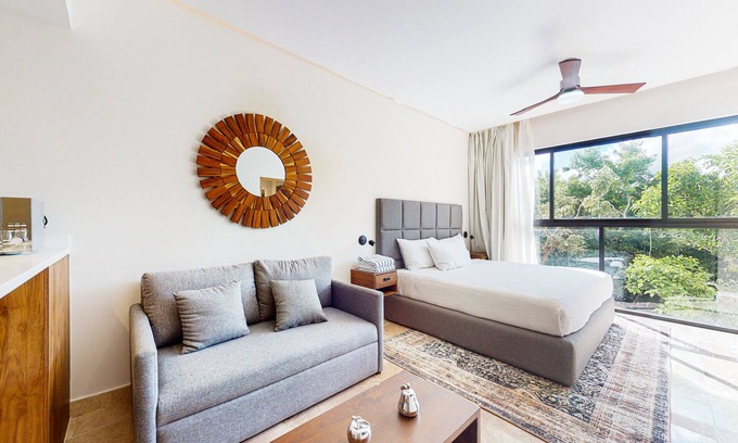 Zama Apartment | Aldea Zama studio with on-site pool - walk to shopping & dining
