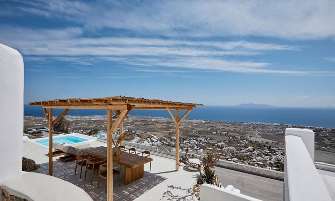 Pyrgos Villa | Alluring Santorini Villa | Villa Rock & Sun | 2 Bedrooms | Breathtaking Sea.