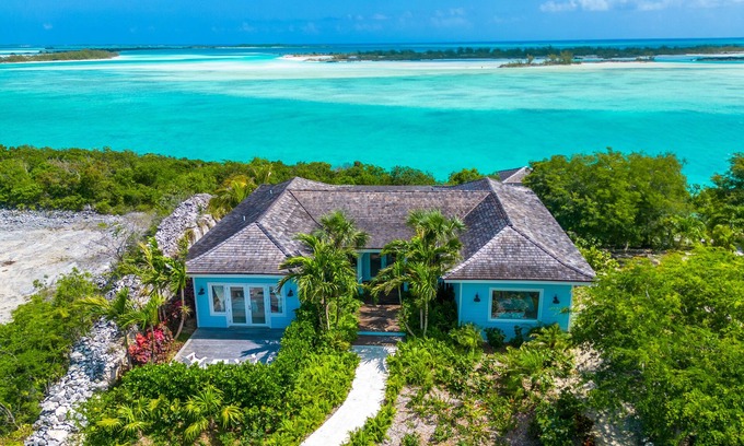 Great Exuma House | Amani Hideaway with an 180 degree View over Moriah Harbors turquoise Water