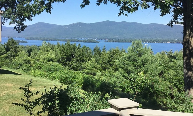 Lake George House | Amazing Lake George Views from Green Harbour Townhouse with private beach .