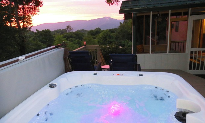 Banner Elk Cabin | Amazing View! Sauna Gameroom Firepit Spa Room Rustic Spacious Private Retreat