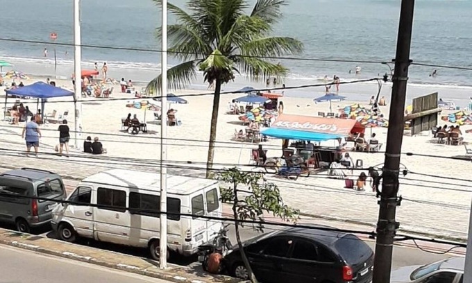 Sao Vicente Apartment | Apartamento Pé na Aréia-praia do Gonzaguinha Ambientes com Vista Panorâmica