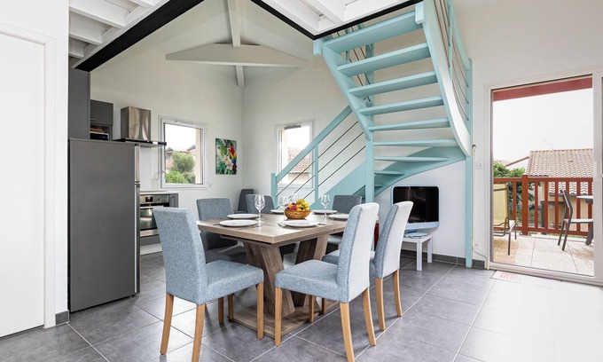 Vieux-Boucau-les-Bains Apartment | Apartment 'Écrin De Sable' with Private Terrace, Wi-Fi and Air Conditioning