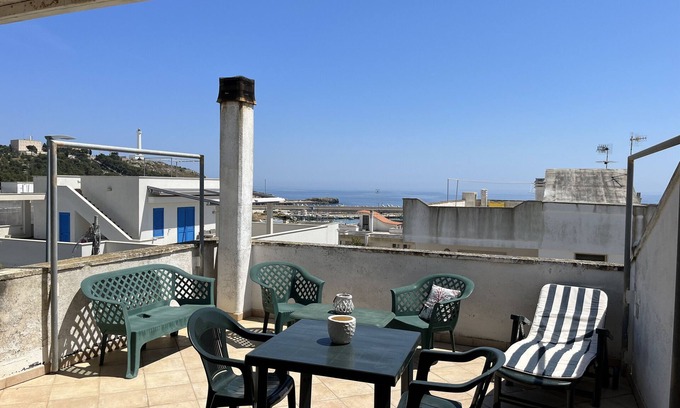 Santa Maria di Leuca Apartment | Apartment 'Monolocale Giorgia' with Sea View, Private Terrace and Air Conditioning