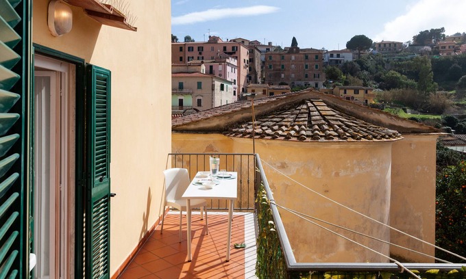 Rio Marina Apartment | Apartment 'Piazza Mazzini Rio Marina' with Private Terrace and Balcony