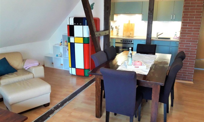Vetschau/Spreewald Apartment | Apartment 'Storchennest' with Shared Garden and Wi-Fi
