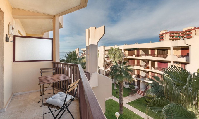 San Javier Apartment | Apartment 'Tu Paraíso En La Manga' with Sea View, Shared Pool and Private Terrace