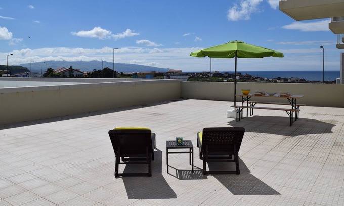 Ribeira Grande Apartment | Apartment with large terrace and sea view