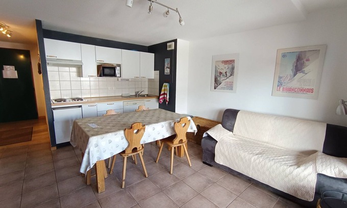 Montgenevre Apartment | Apartment with south-facing balcony, parking, pet-friendly