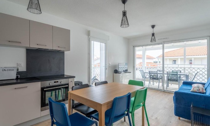 Mimizan-Plage Apartment | Appartement Neuf 3* à 100m de l'Océan avec Piscine pour 8 Personnes - Ménage Inclus - FR-1-50-113