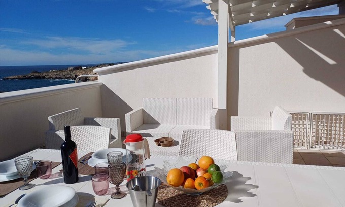 Castrignano del Capo Apartment | APULIA SALENTO SANTA MARIA DI LEUCA VILLETTA VEDUSELLA WITH TERRACE OVERLOOKING THE SEA