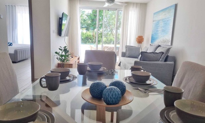 Bavaro Apartment | Aqua Pearl ! Pool Access 2 BRM J 102