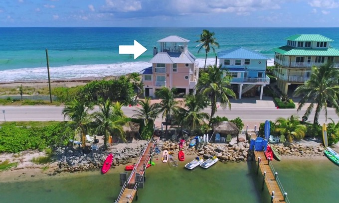 Stuart House | As Good as it Gets: 8BR/6BA, heated pool, hot tub, private dock, ocean-to-river