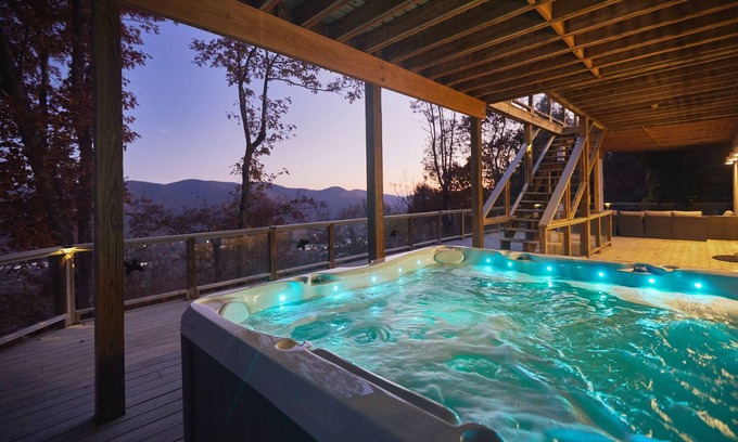 Swannanoa House | Asheville's Best View - Arcade, Spa, Theater @ Skyridge Villa