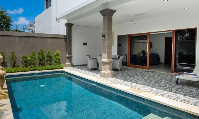 North Legian Villa | Aster Villa, Brand New 3 Bedroom in Legian, En-Closed living room with AC