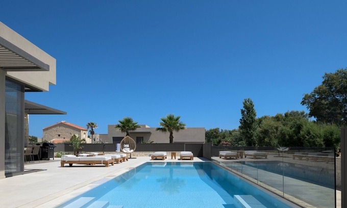 Kolymbari Villa | Athina Luxury Villa, with Pool & Walk to the Beach