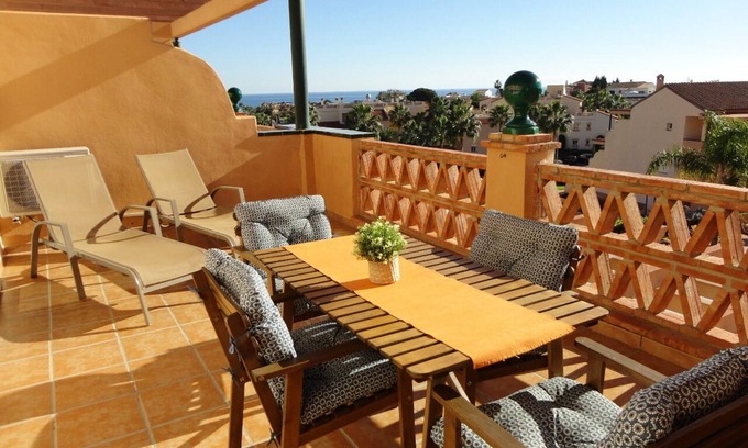 El Faro Apartment | Attic, large terrace. 2 Km. from Fuengirola. Wyndham Resorts Mijas-Costa area.