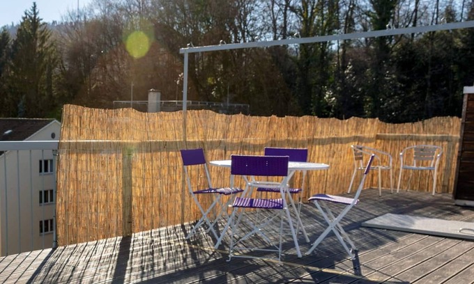 Sihlfeld Apartment | Attic loft with rooftop terrace!