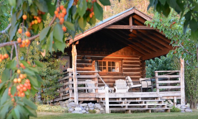Polson Cabin | Authentic Montana Log Studio Cabin Overlooking Flathead Lake
