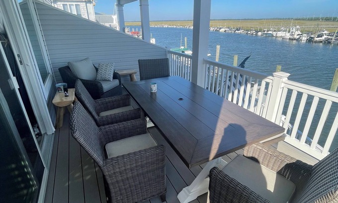Sea Isle City House | Bay front Luxury home with a boat slip and jet ski's docking