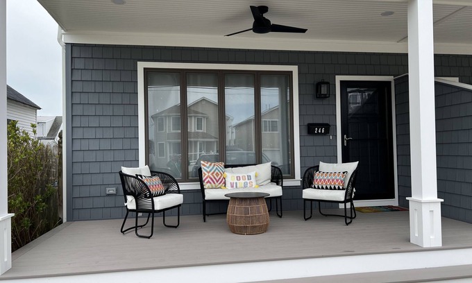 Brigantine House | Beach Block, family friendly, 2 Br, 2.5 Bath home- 2 min walk to best beach!