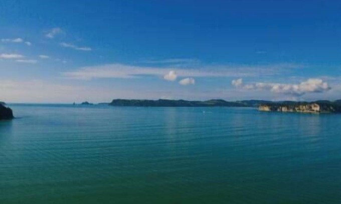 Whitianga Apartment | Beach views from apartment at Aqua Soleil complex with lap pool & spa.