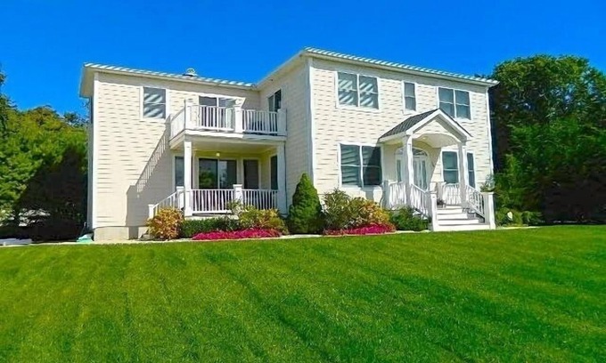 Hampton Bays House | Beaches everywhere! Gorgeous pool and new hot tub in super private setting!