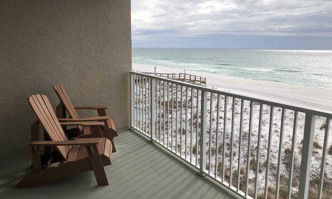 Pensacola Beach Condo | Beachfront 2BR Condo, 2 Large Balconies on Gulf, Pool - Starboard Village 224