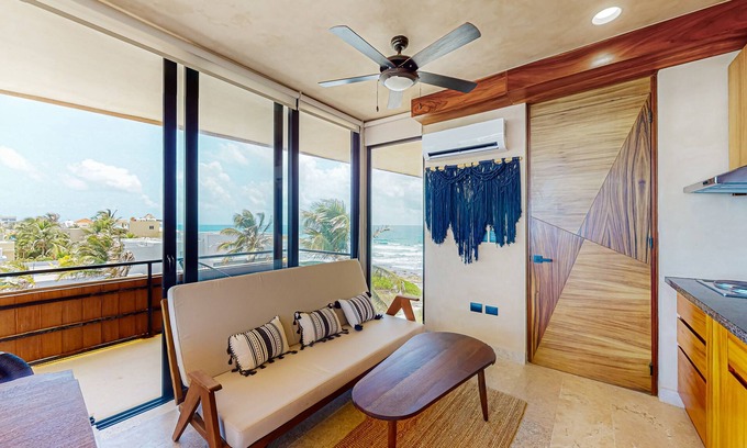 Tulsayab Apartment | Beachfront apt on the beach with community pools, kitchenette, AC, hammock