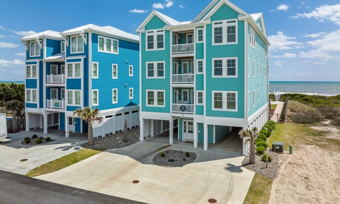 Atlantic Beach House | Beachfront home with ocean views, private pool, hot tub, media room & pool table