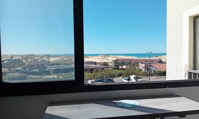 Le Penon Apartment | Beachfront Seignosse Studio, west loggia