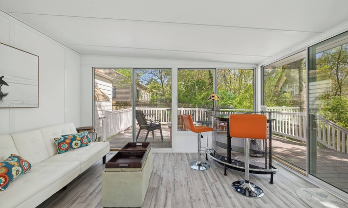 Michigan City House | Beachside Bliss: Steps to Beach + Hot Tub