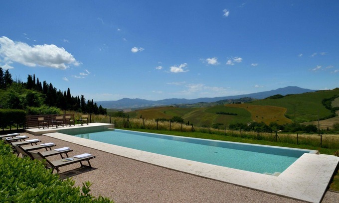 San Casciano dei Bagni Apartment | Beautiful apartment for 4 people with A/C, pool, WIFI, TV, terrace, panoramic view and parking