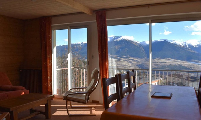 Font-Romeu-Odeillo-Via Apartment | Beautiful 3-room apartment, 2 bedrooms, city center, large south-facing balcony, fully equipped