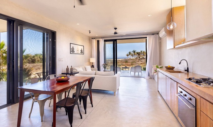Todos Santos Apartment | Beautiful 1st Story Front-Row Beach Located Condo with Unobstructed Ocean Views