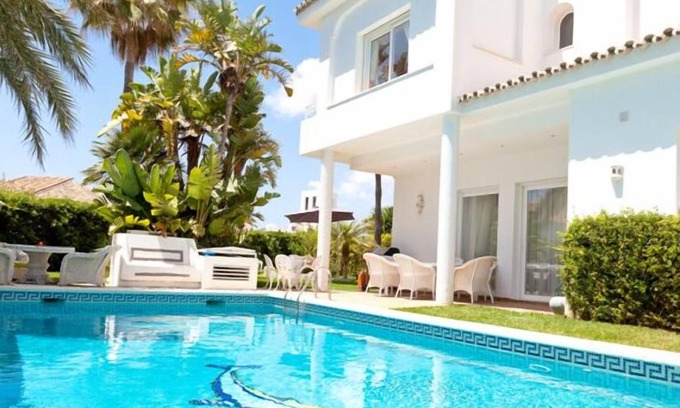 Nikki Beach Villa | Beautiful family villa with pool next to the sea, Opposite Nikki Beach near Don Carlos Hotel