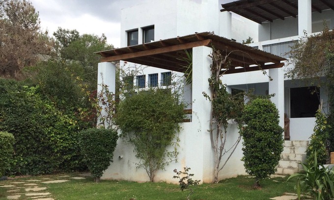 Saronida Apartment | Beautiful Garden With Gazebo Walking Distance To the Sea