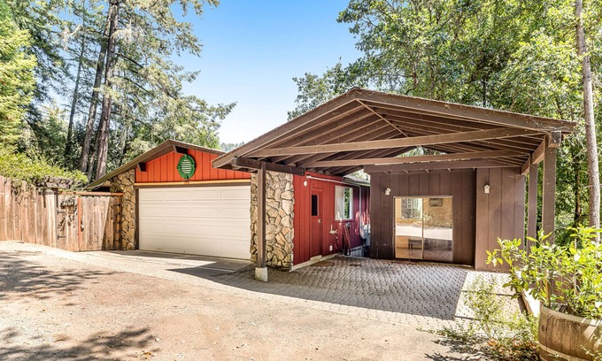 Forestville House | Beautiful home with hot tub, deck, grill, fireplace, writer's studio & office